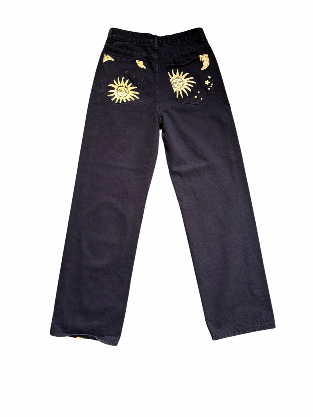 Whimsgoth Celestial Black Sun and Moon Jeans - Picture 6 of 10